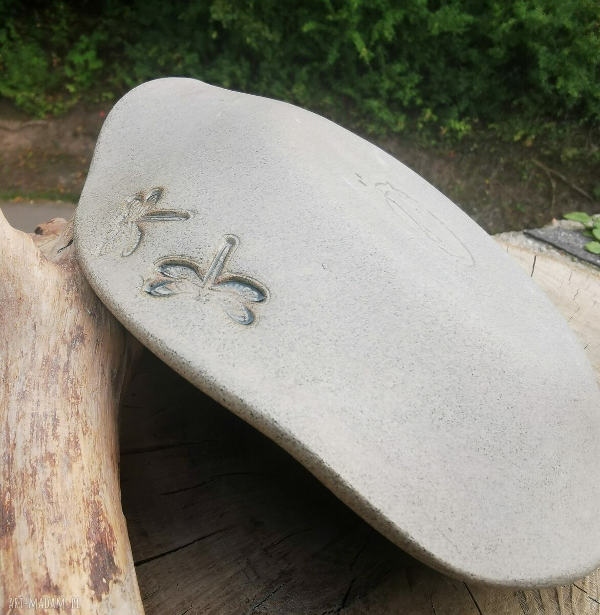 Ceramiczna misa c358 Shiraja - kamionkowa w zieleni i turkusie