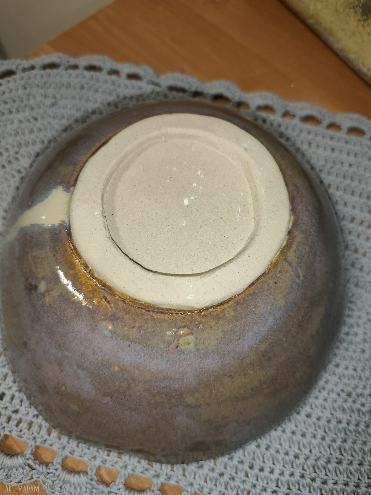 Misa ceramiczna do sałatki - ręcznie robiona szkliwiona ceramika