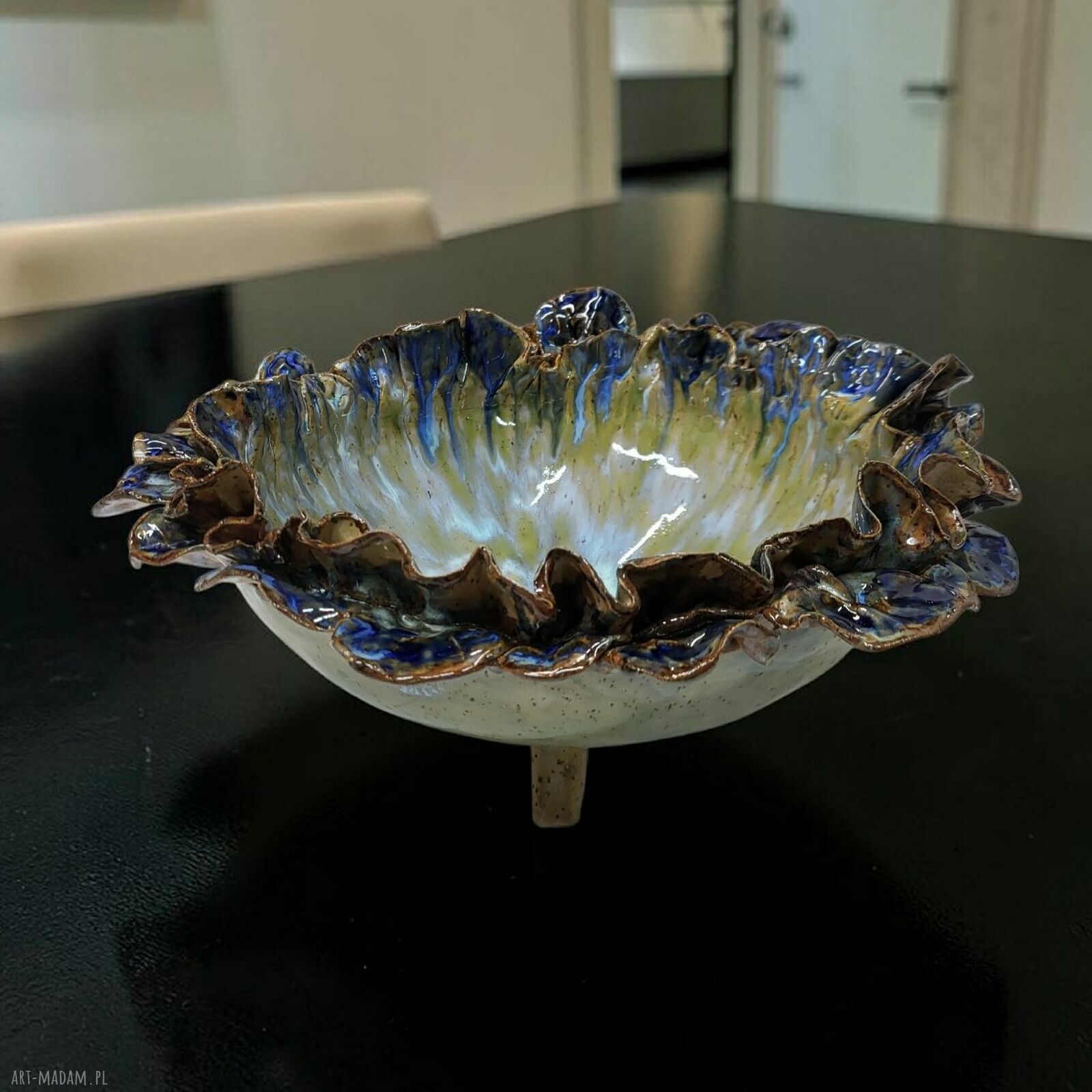 Ceramiczna misa artystyczna handmade - dekoracja wnętrz