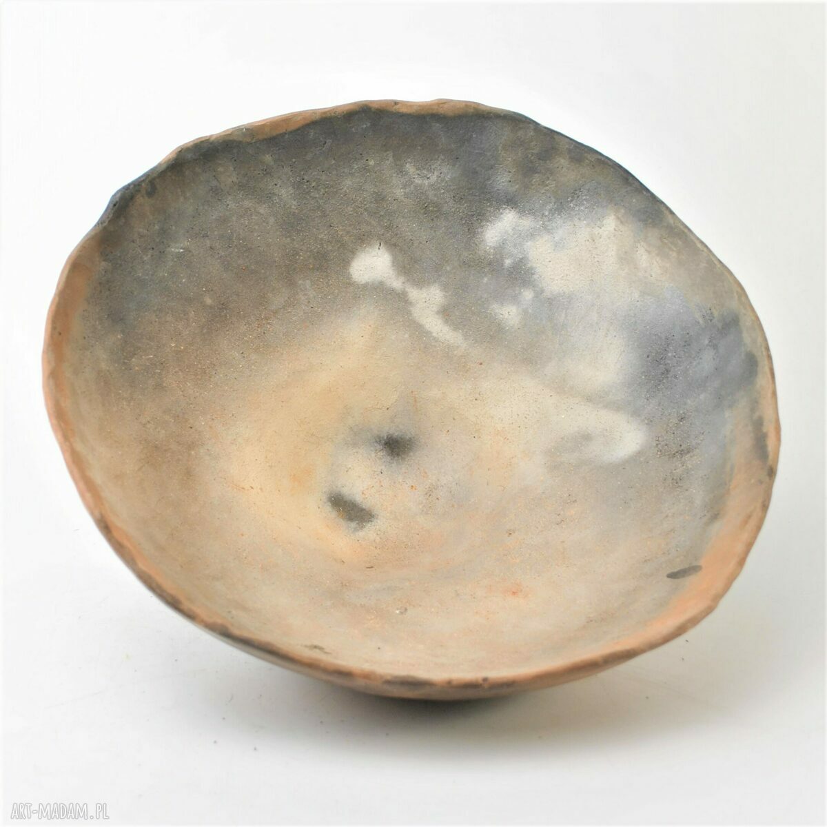 Ceramiczna misa odymiona - ręcznie lepiona ceramika użytkowa