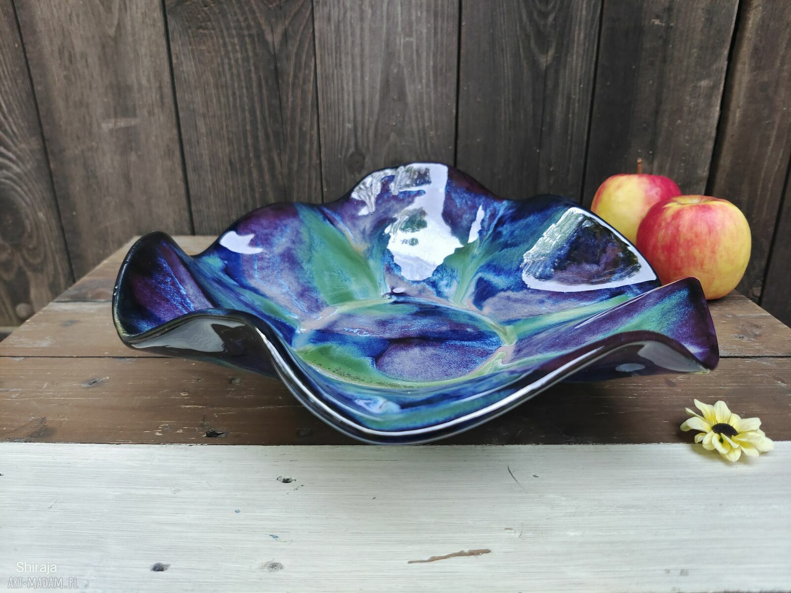 Ceramiczna misa Zorza Polarna c840