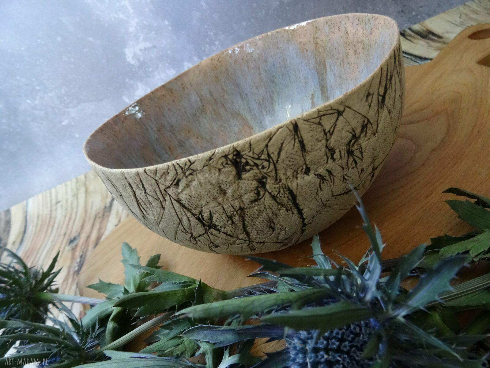 Dekoracyjna ceramiczna miseczka handmade w pastelach
