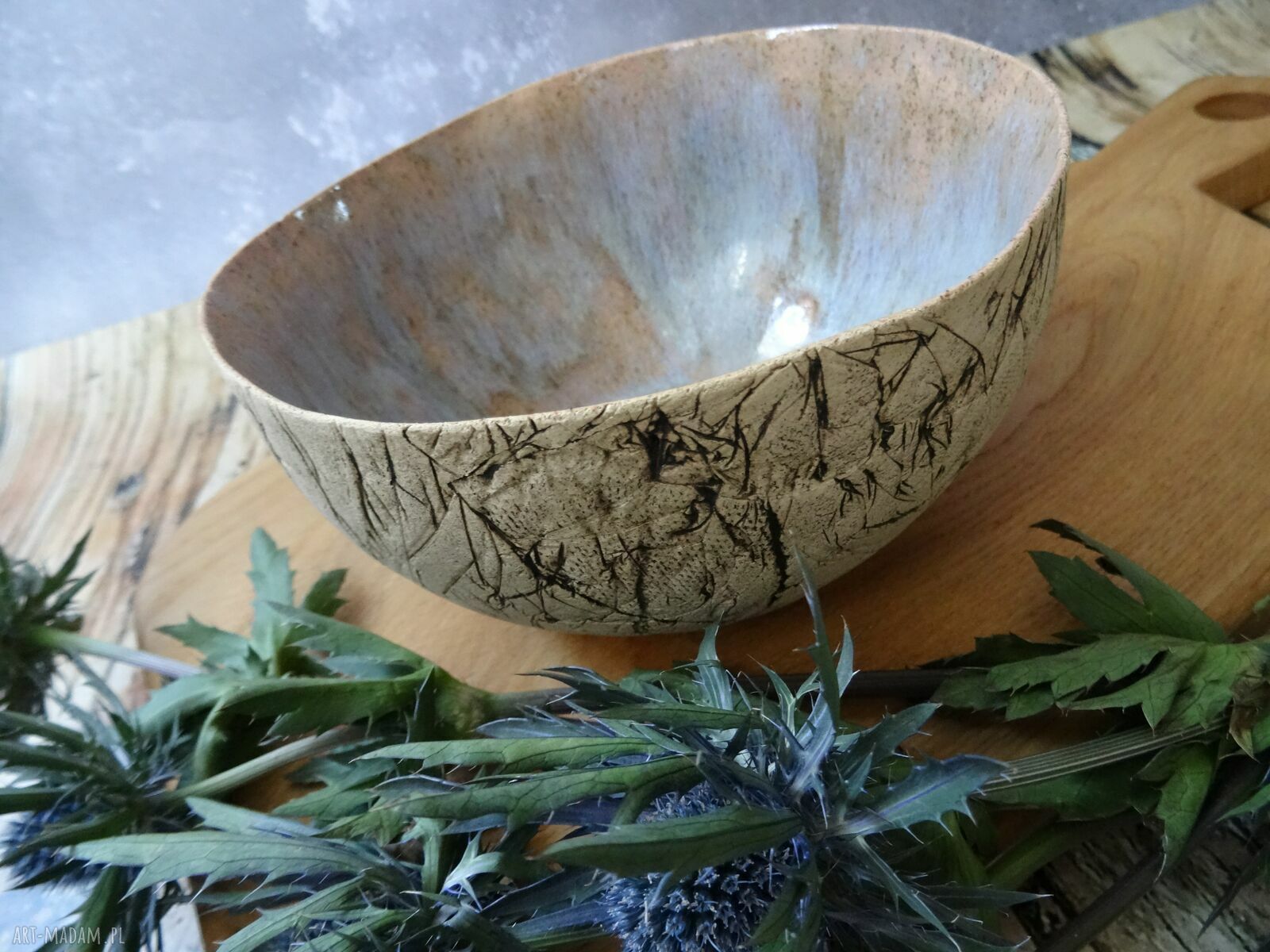 Dekoracyjna ceramiczna miseczka handmade w pastelach