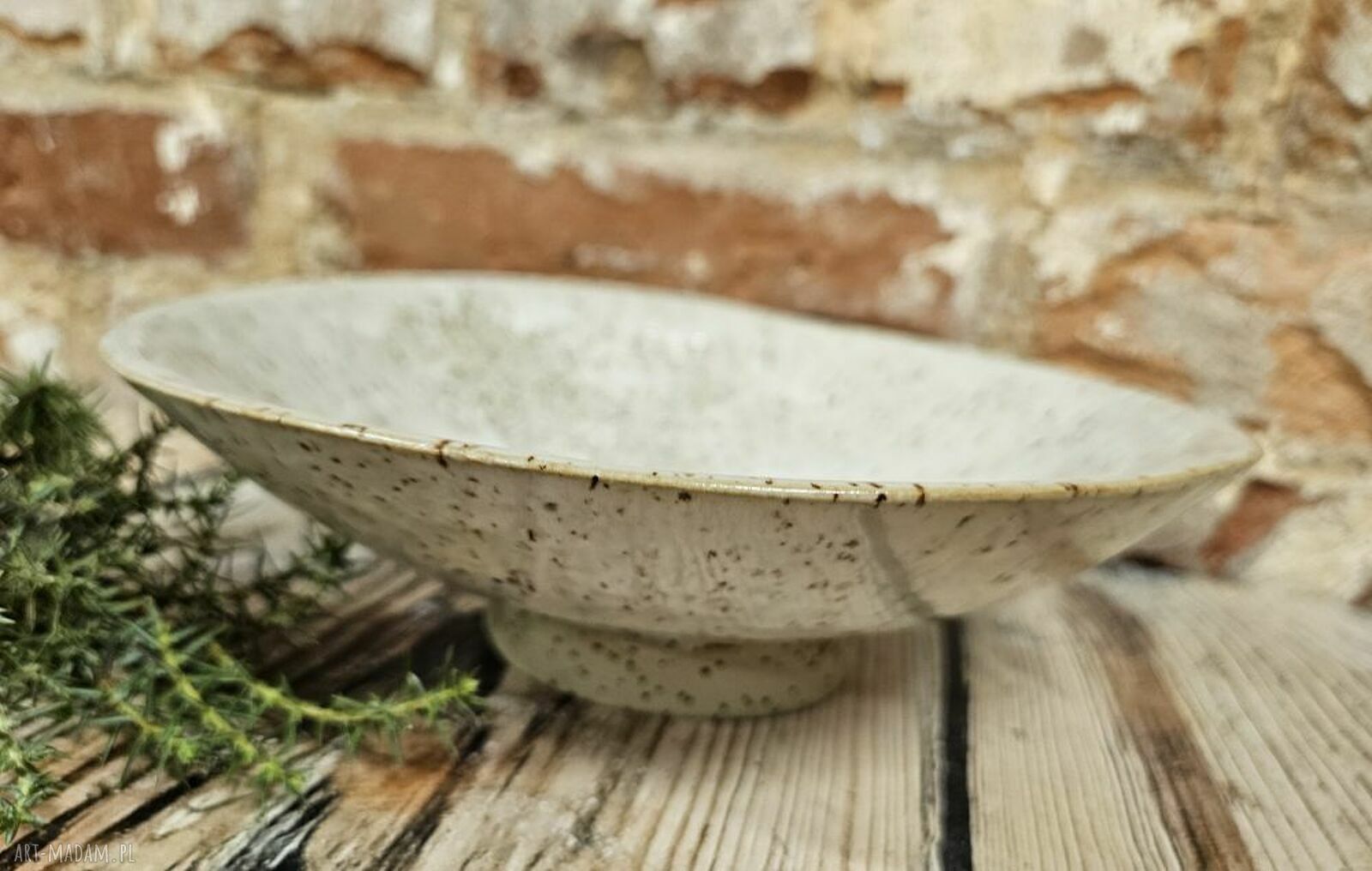 Ręcznie robiona ceramiczna miska świąteczna z magnesem na Boże Narodzenie