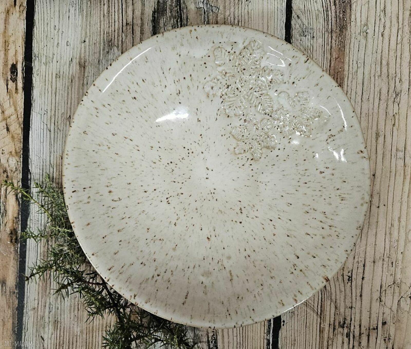 Ręcznie robiona ceramiczna miska świąteczna z magnesem na Boże Narodzenie
