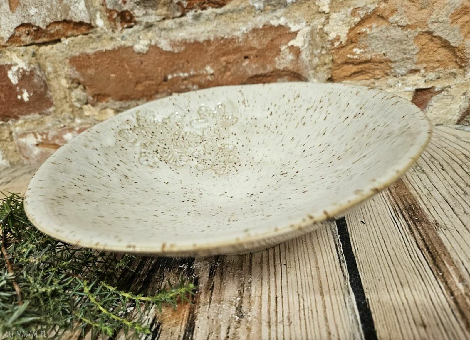 Ręcznie robiona ceramiczna miska świąteczna z magnesem na Boże Narodzenie