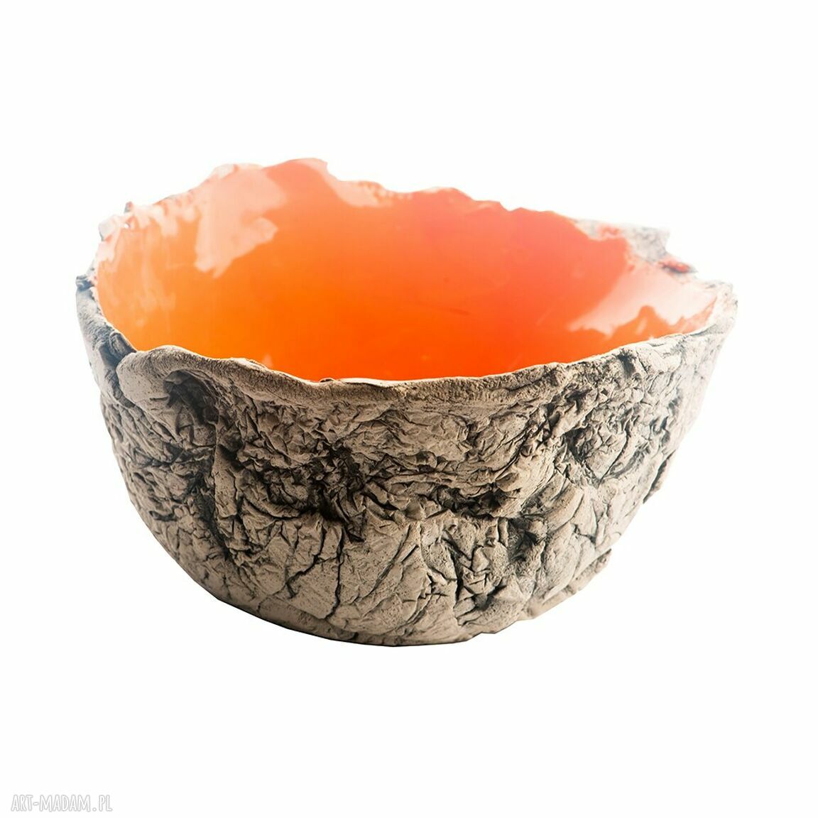 Miska ceramiczna na owoce - ręcznie wykonana ceramika artystyczna