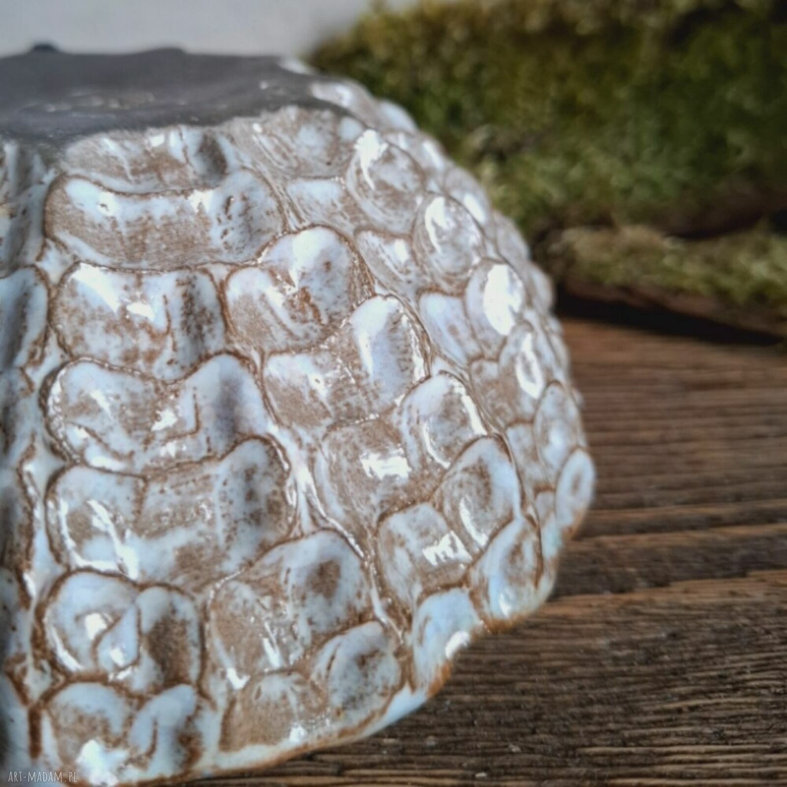 Miska ceramiczna - Muszla Smokfa: turkusowa miseczka morska