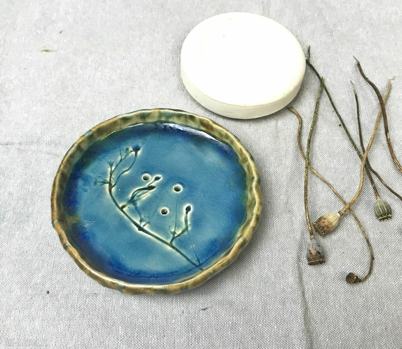 Ceramiczna mydelniczka ręcznie robiona “Brzask”