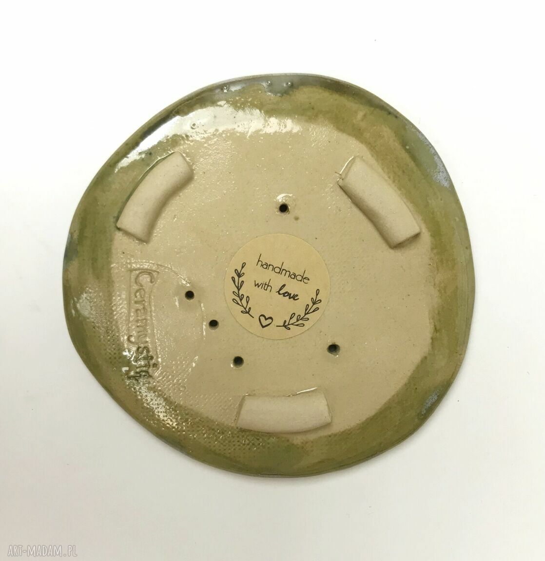 Ceramiczna mydelniczka „W zieleni”