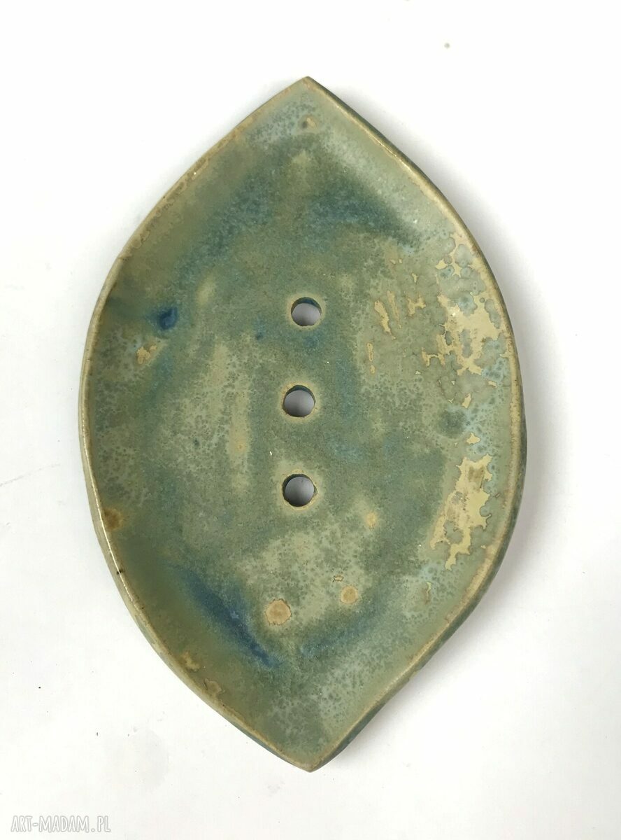 Ceramiczna mydelniczka ręcznie robiona "Green"