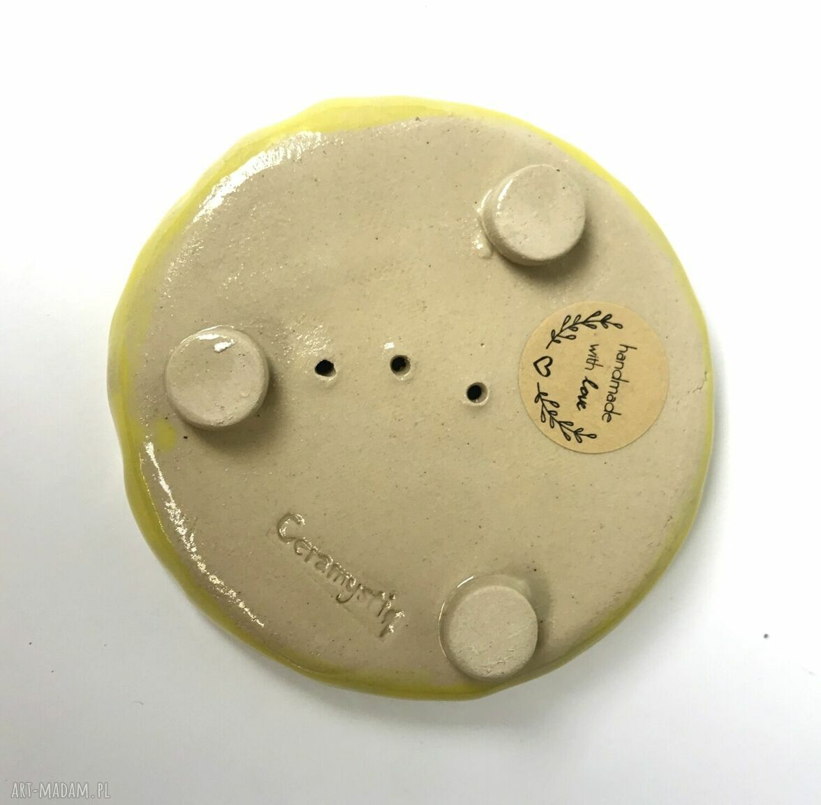 Ceramiczna mydelniczka ręcznie robiona "Złote lato"