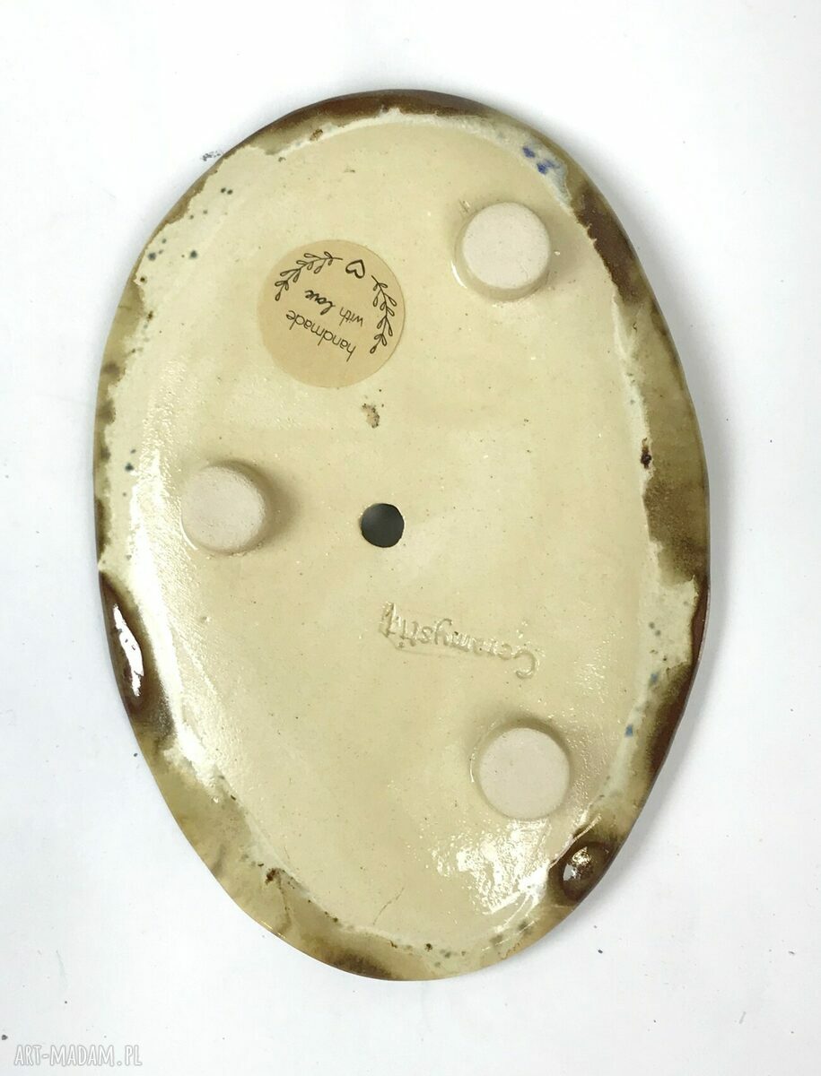 Ceramiczna mydelniczka "Jesień" - ręcznie szkliwiona
