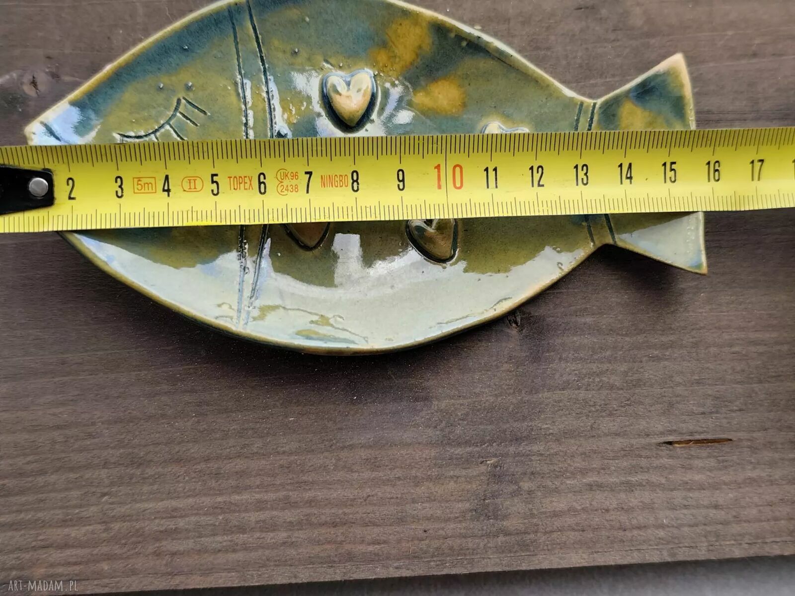 Mydelniczka ceramiczna ryba pełna - ceramiczne rękodzieło do łazienki