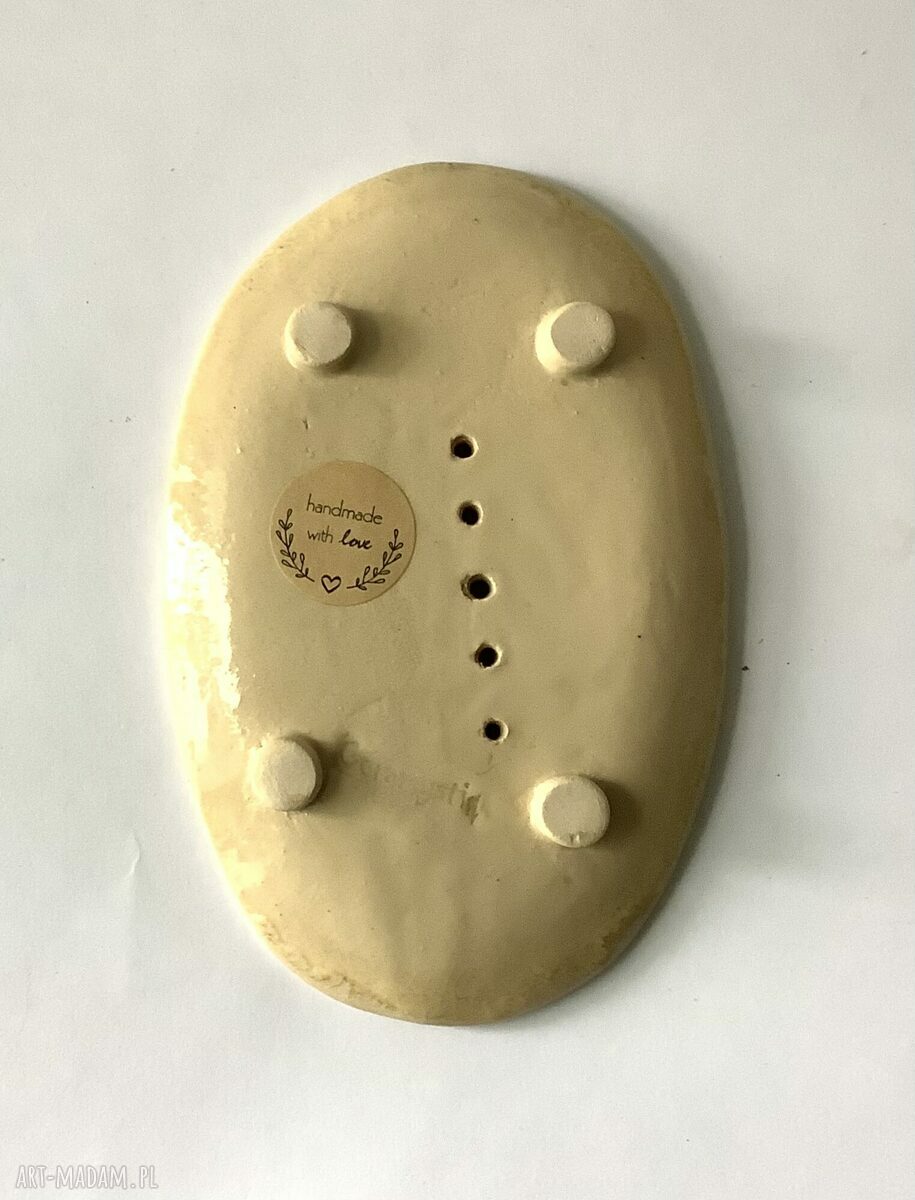 Mydelniczka ceramiczna „Trawy” - ręcznie robiona ozdoba do Twojej łazienki