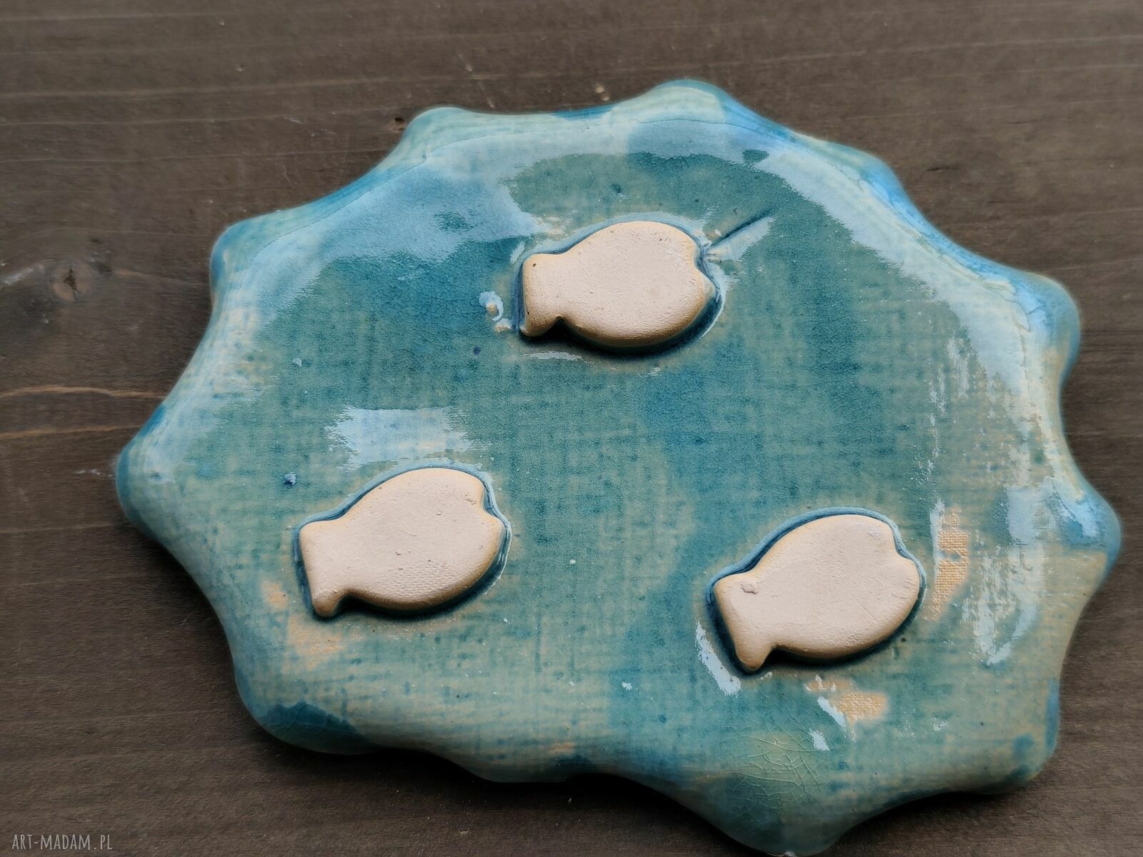 Mydelniczka ceramiczna ręcznie robiona - minimalistyczna osłona blatu