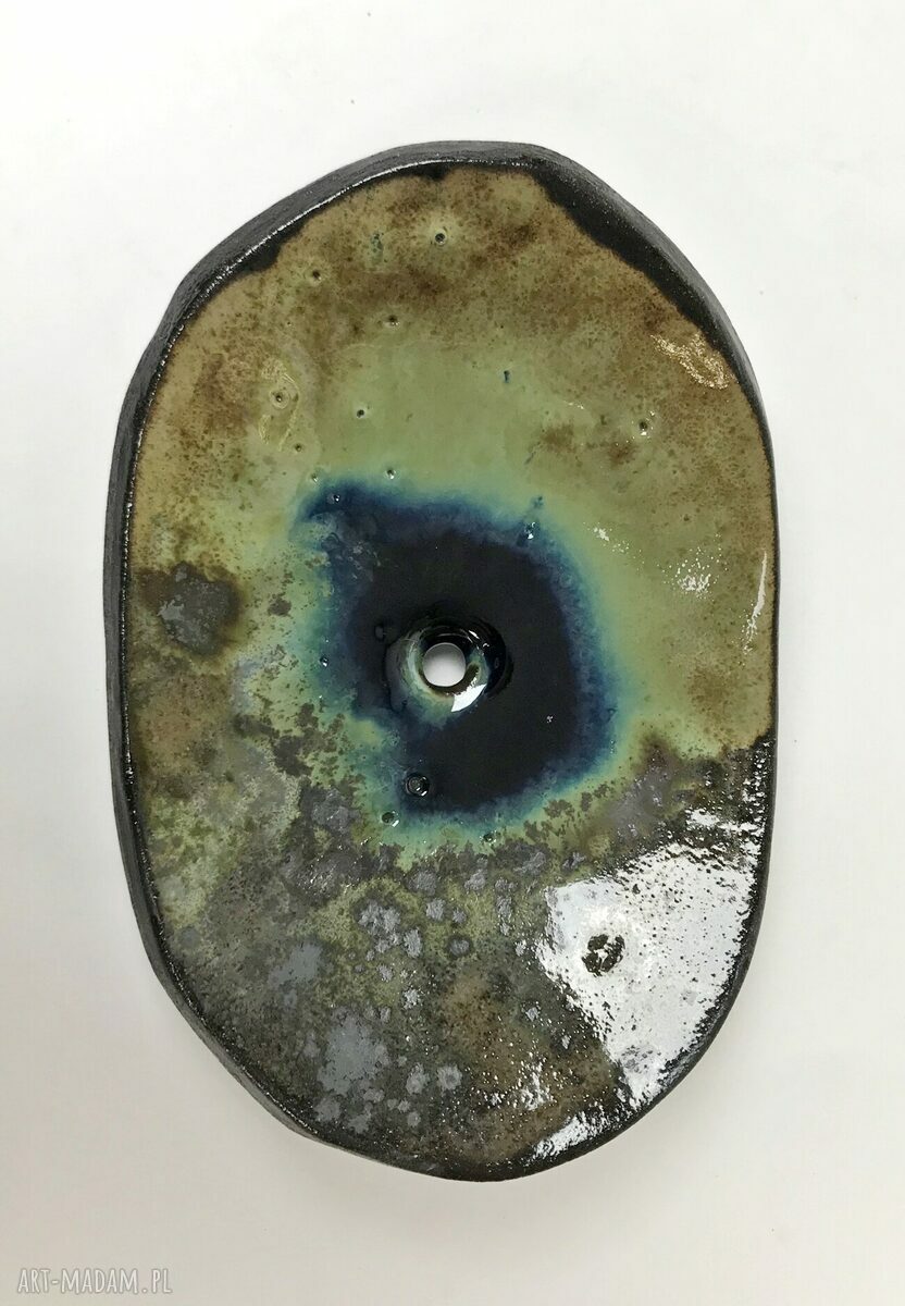 Ceramiczna mydelniczka ręcznie robiona 'Głębia'