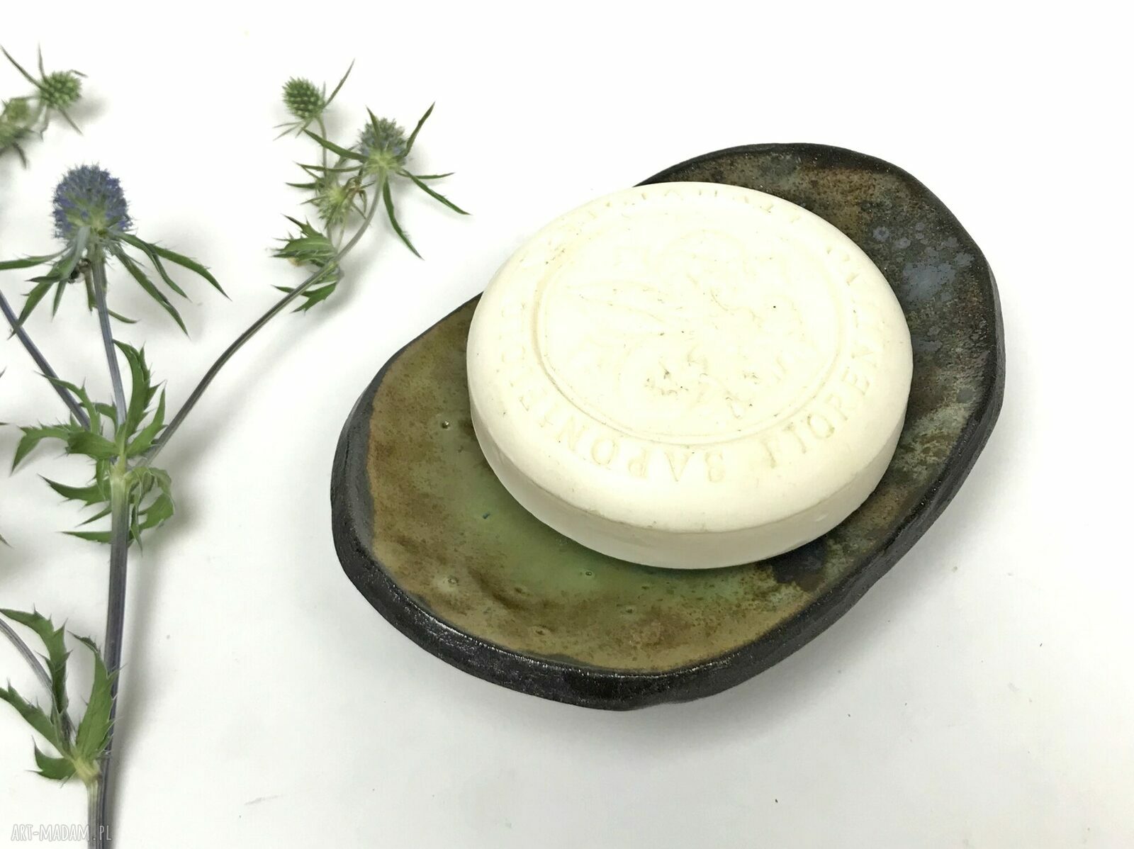 Ceramiczna mydelniczka ręcznie robiona 'Głębia'