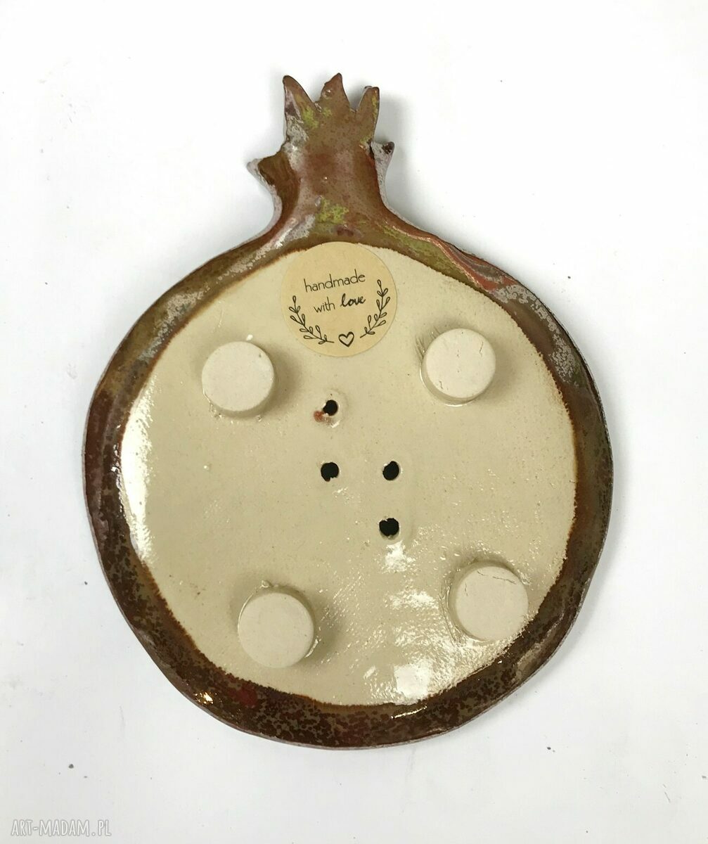 Ceramiczna mydelniczka ręcznie robiona "Granat"