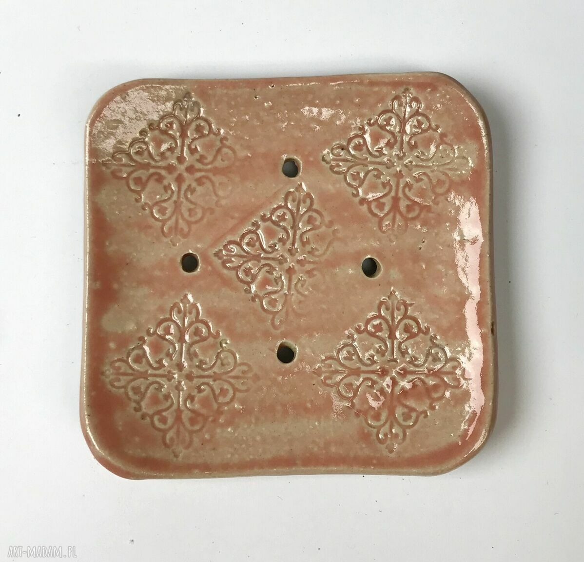 Ceramiczna mydelniczka ręcznie robiona „Historia” - do mydła w kostce