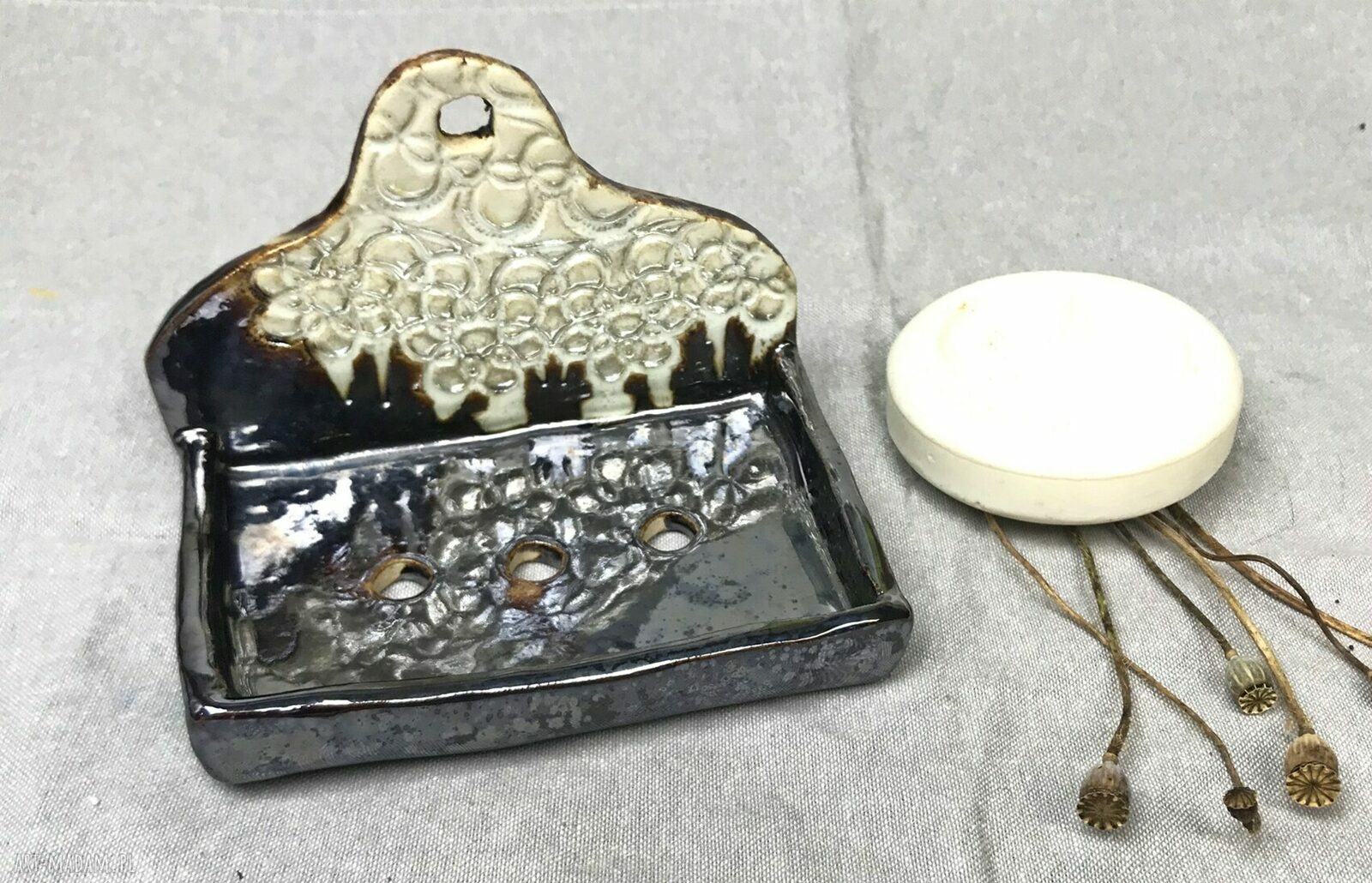 Ceramiczna mydelniczka „Stare lustro”