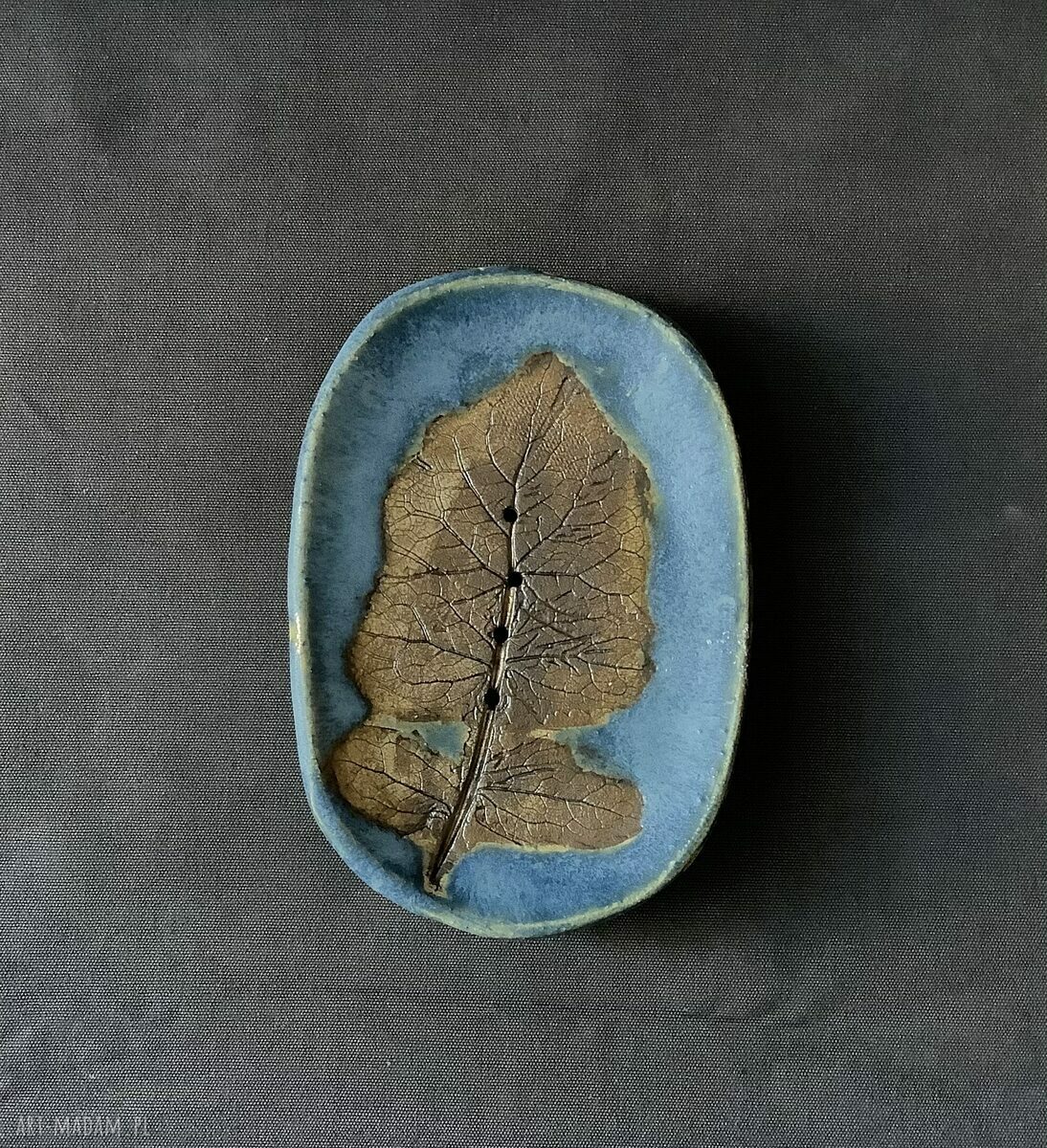 Ceramiczna mydelniczka Lazur - ręcznie robiona ozdoba Twojej łazienki