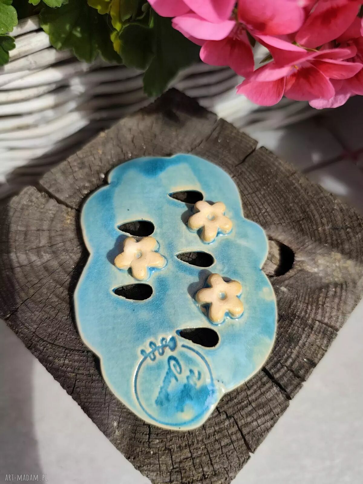 Ceramiczna mydelniczka w kształcie chmurki