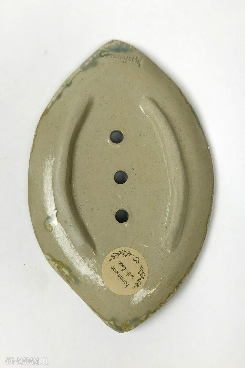 Ceramiczna mydelniczka ręcznie robiona "Green"