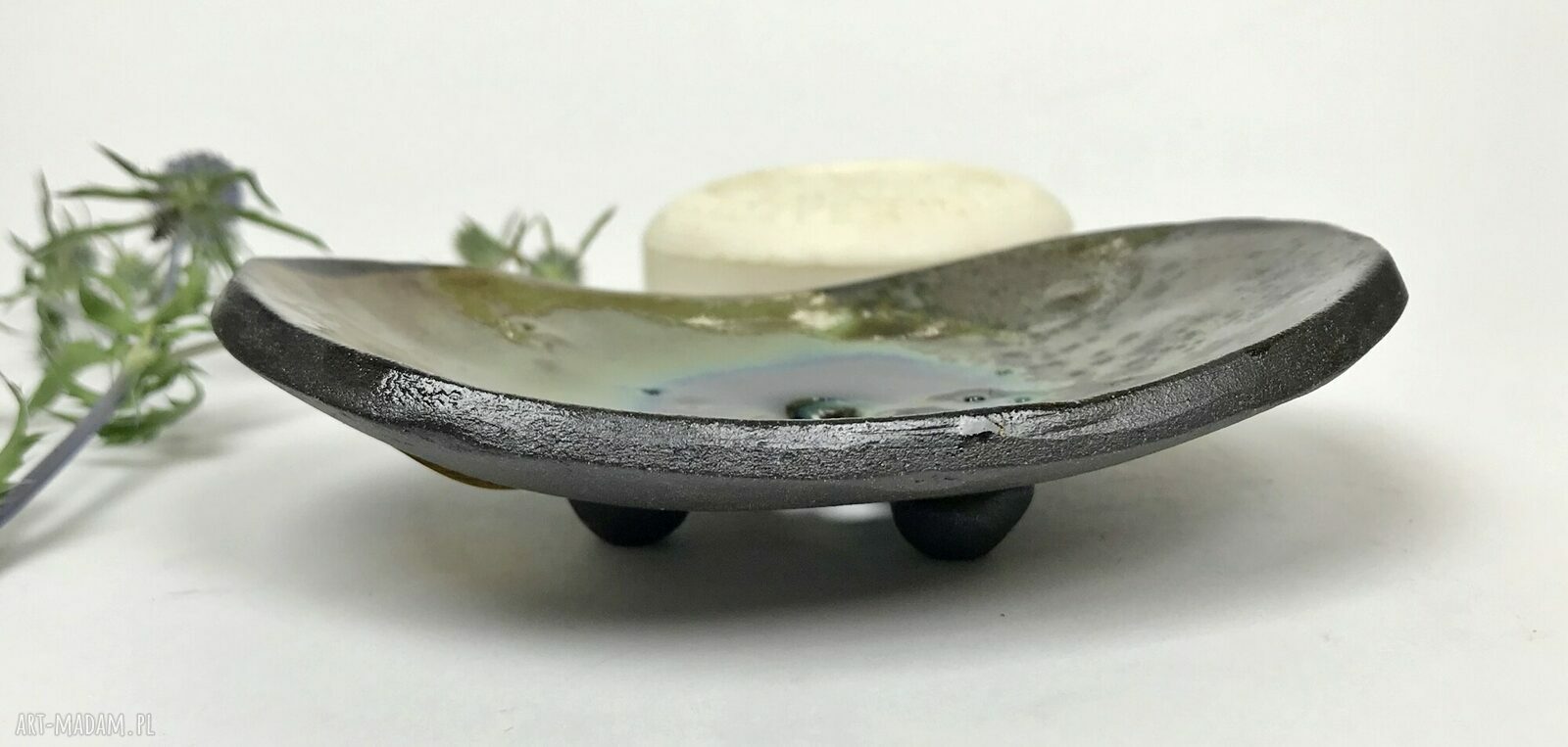 Ceramiczna mydelniczka ręcznie robiona 'Głębia'