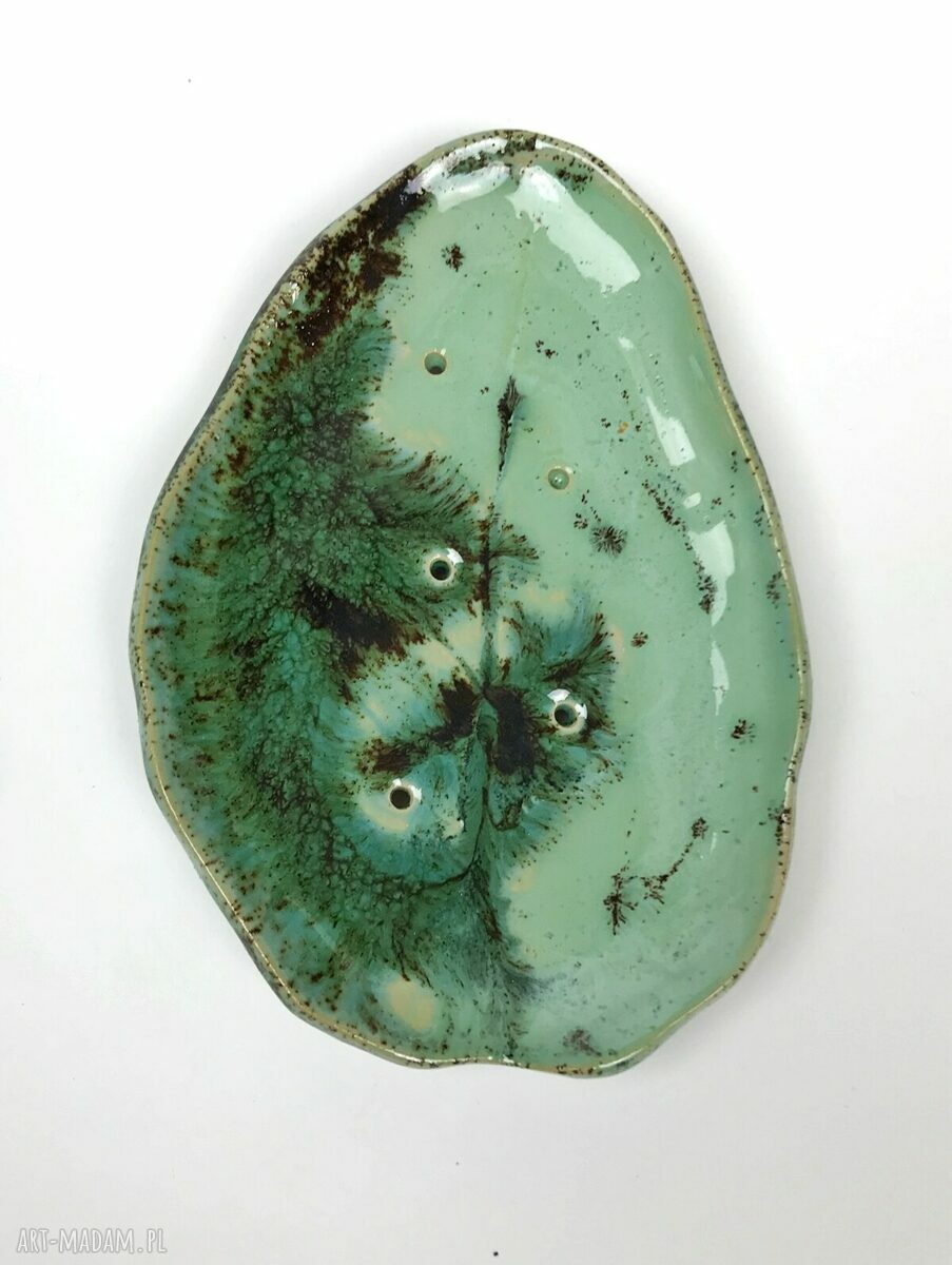 Gliniana mydelniczka ceramiczna „Nenufary”