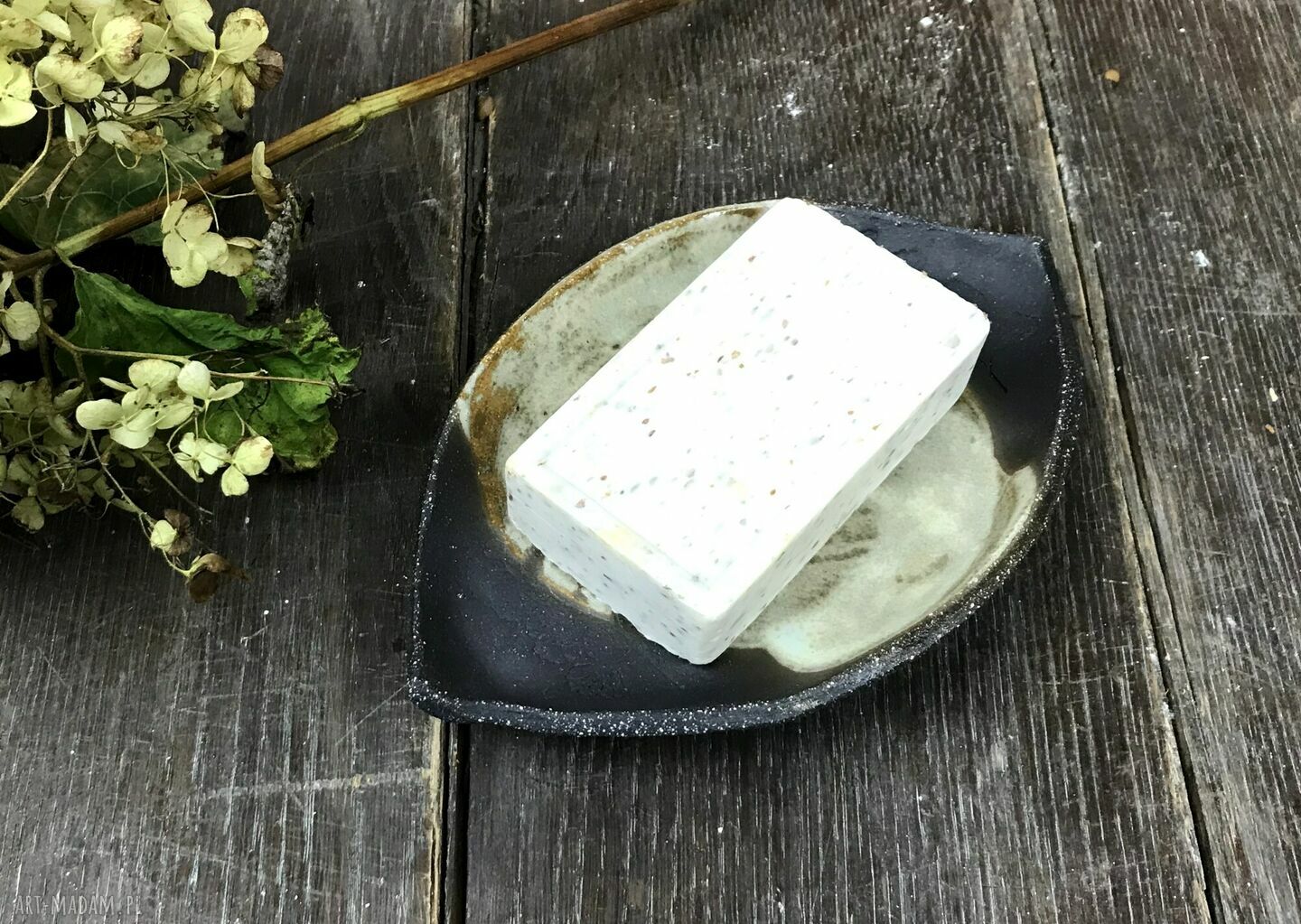 Ceramiczna mydelniczka Miłorząb - ręcznie robiona polska ceramika
