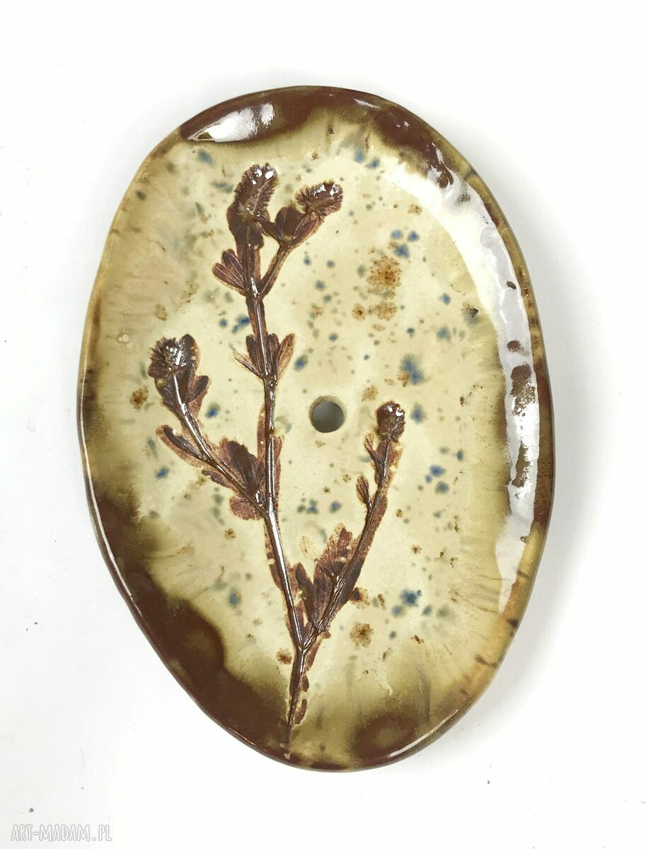 Ceramiczna mydelniczka "Jesień" - ręcznie szkliwiona