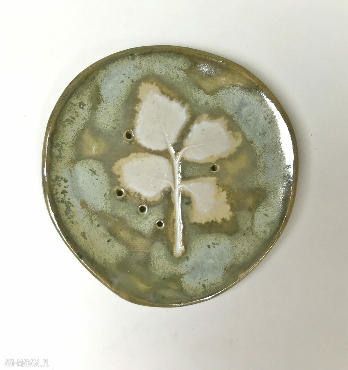 Ceramiczna mydelniczka „W zieleni”