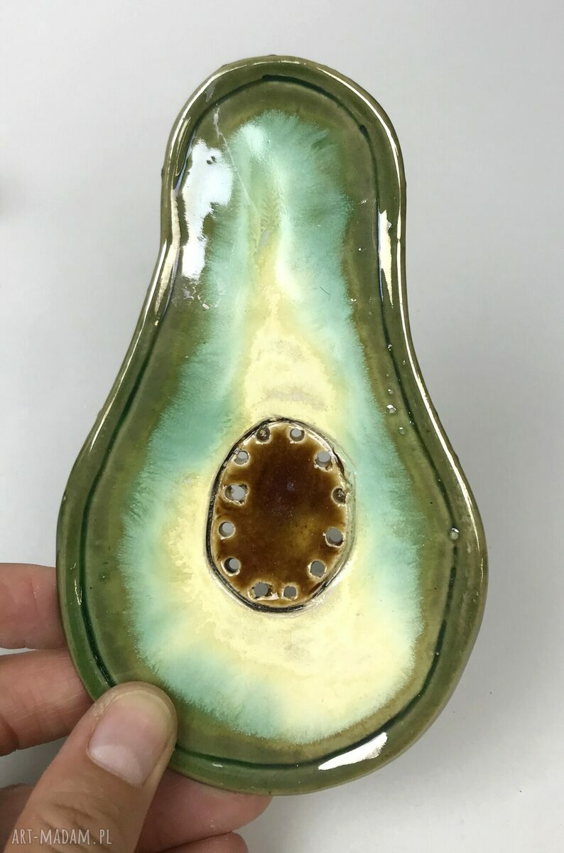 Mydelniczka ceramiczna ręcznie robiona AVOCADO