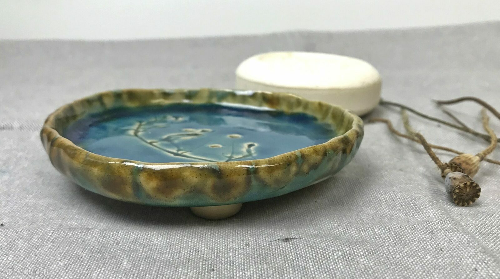 Ceramiczna mydelniczka ręcznie robiona “Brzask”