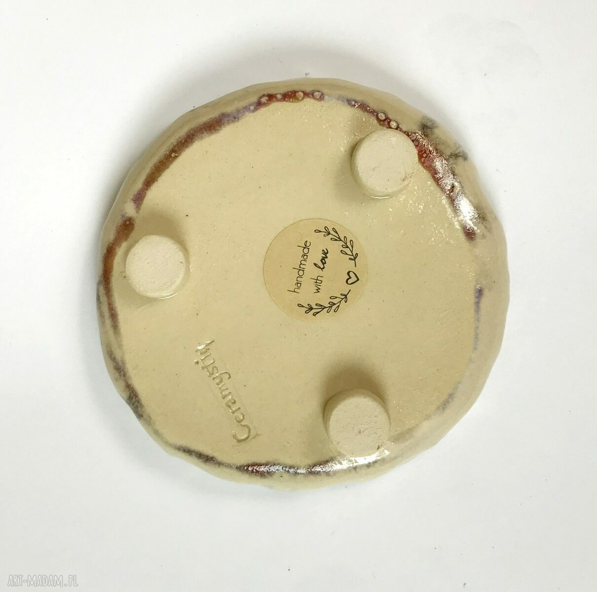 Ceramiczna mydelniczka i spodeczek "Trawy"