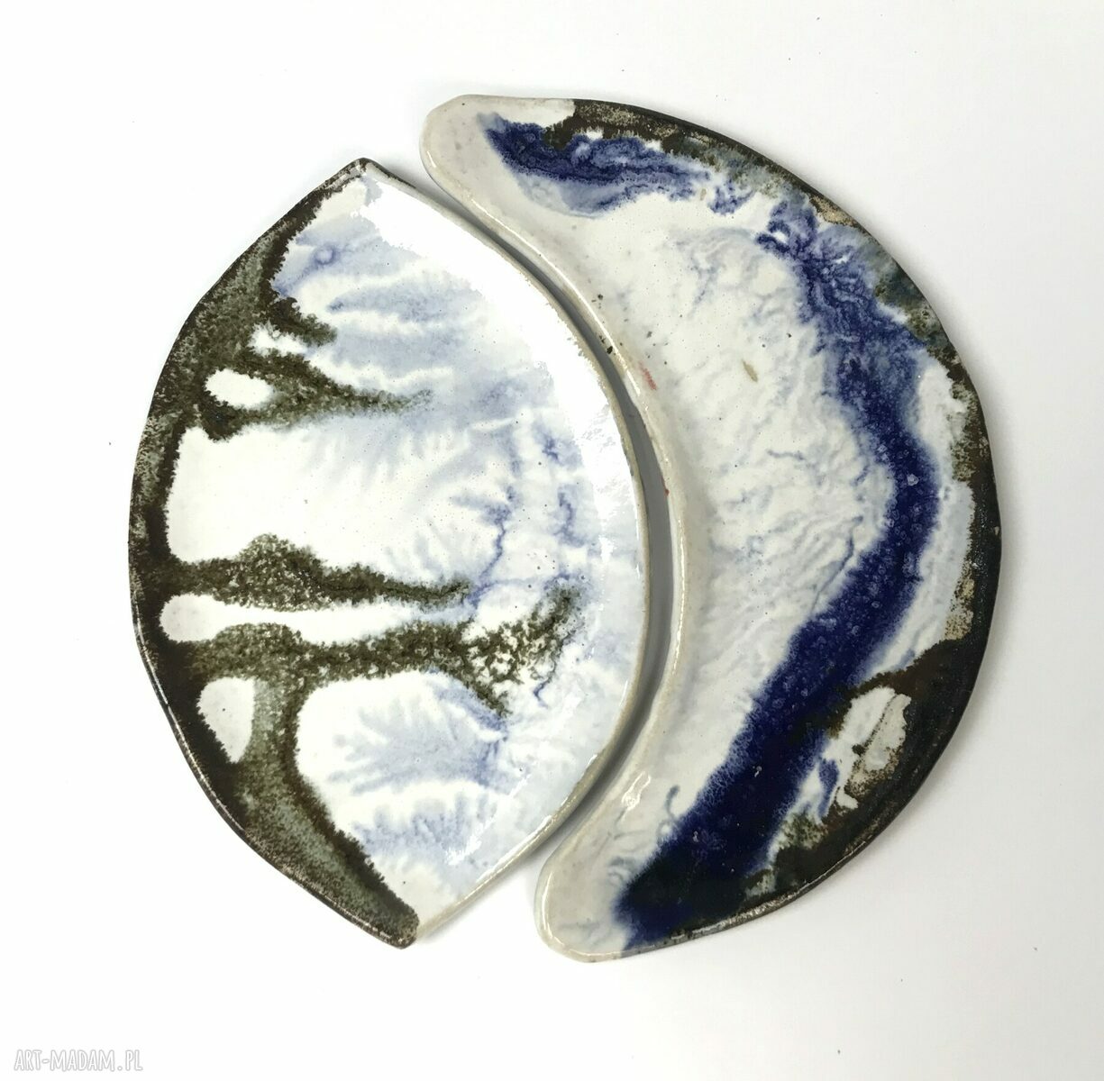 Ceramiczna mydelniczka i spodeczek z serii Luna