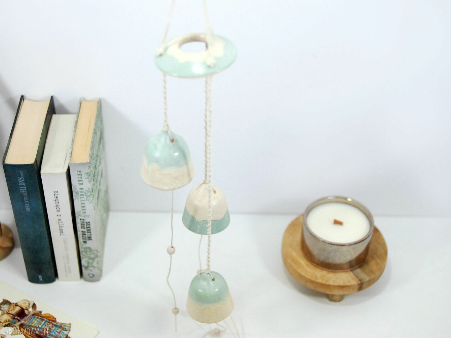 Ceramiczna ozdoba - łapacz wiatru i łapacz snu Hygge (boho)
