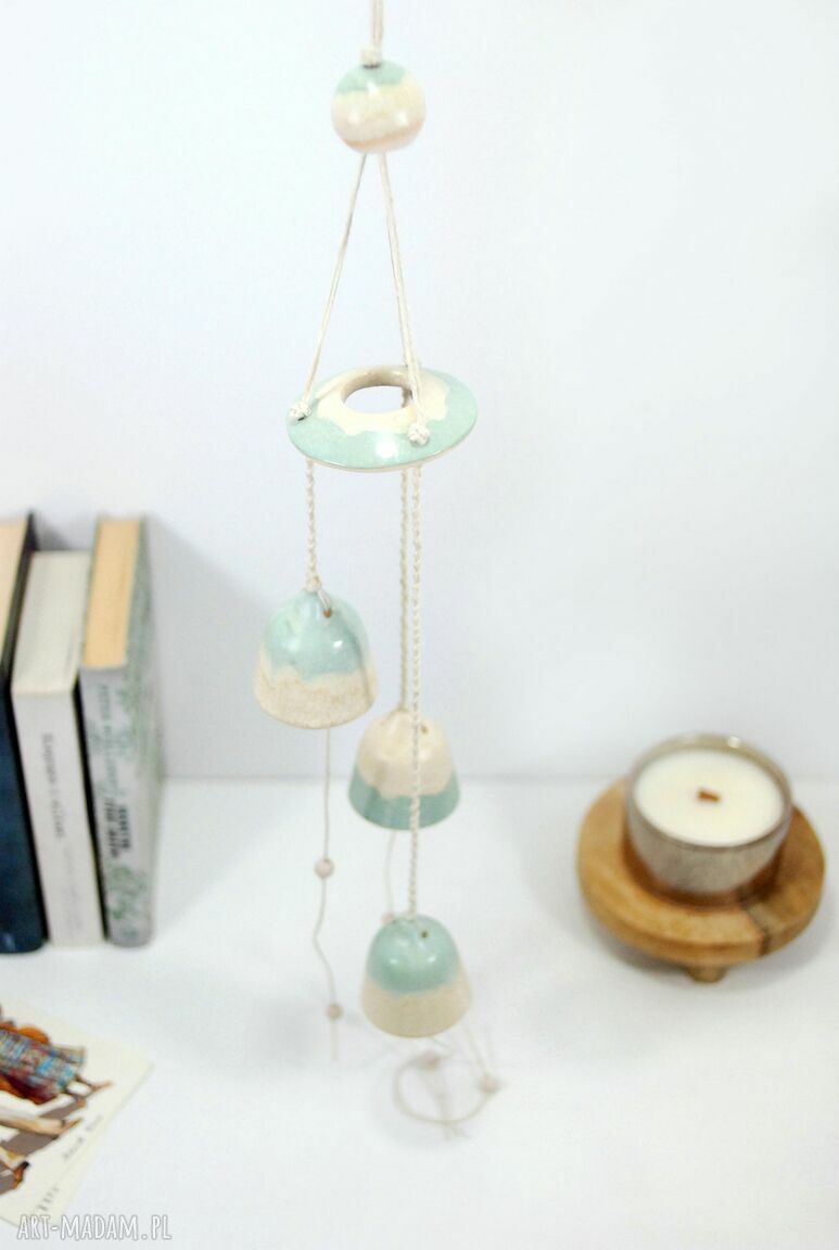 Ceramiczna ozdoba - łapacz wiatru i łapacz snu Hygge (boho)