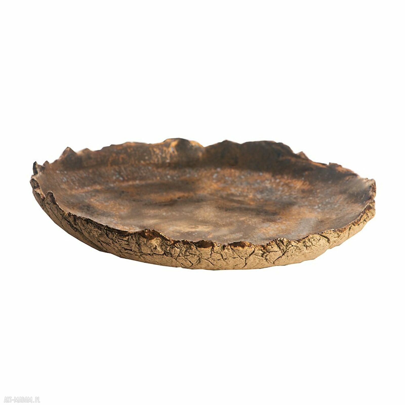 Patera ceramiczna Ceramika SPK - ręcznie robiona, z jasnej gliny