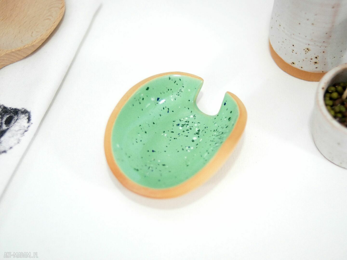 Ceramiczna podstawka pod łyżeczkę - lastryko