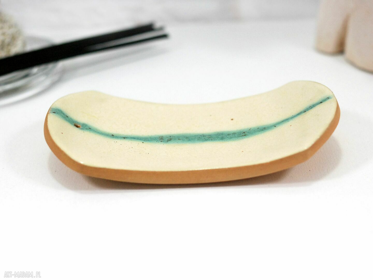 Ceramiczna podstawka na kadzidełko - rzeka