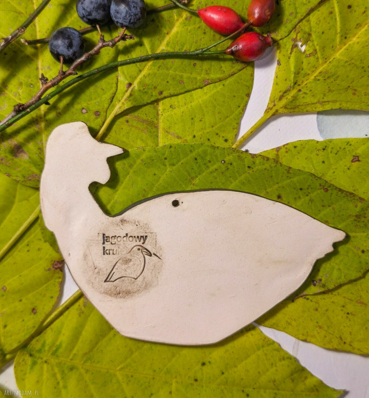 Ceramiczna kurka wisząca - rustykalna dekoracja etno