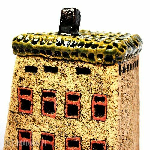Ceramiczna rzeźba Dom II - unikat z gliny szamotowej
