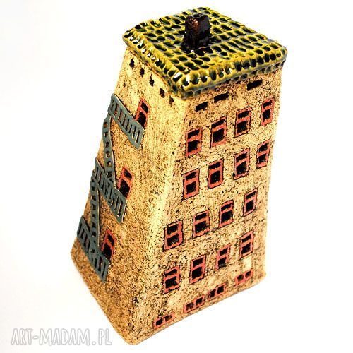 Ceramiczna rzeźba Dom II - unikat z gliny szamotowej