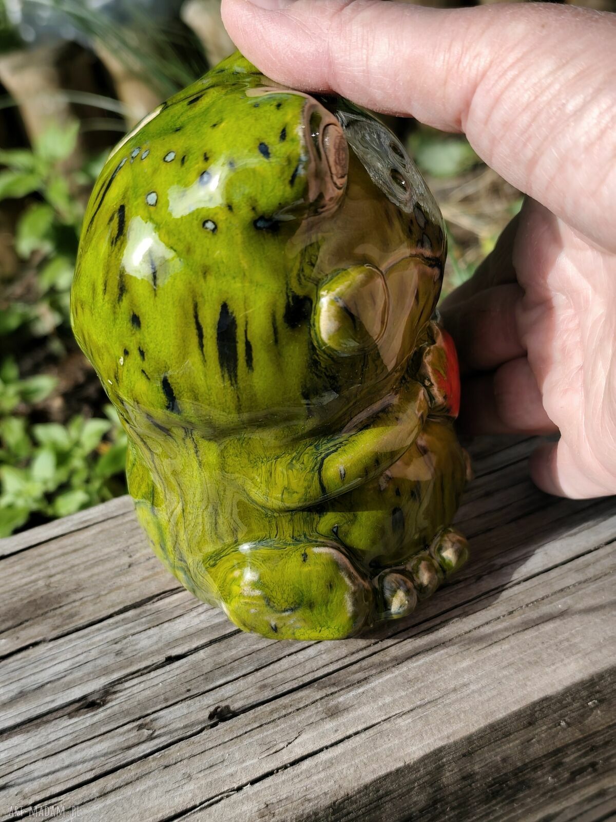 Skarbonka ceramiczna Żaba - prezent dla niej z rękodzieła