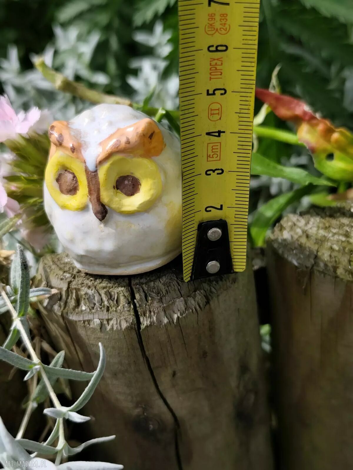 Ręcznie robiona sowa ceramiczna - wyjątkowa figurka do domu i ogrodu