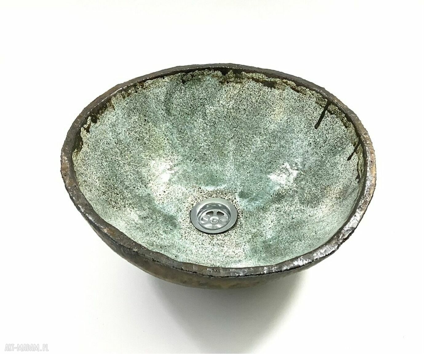 Ceramiczna umywalka nablatowa Przepiórka - ręcznie robiona