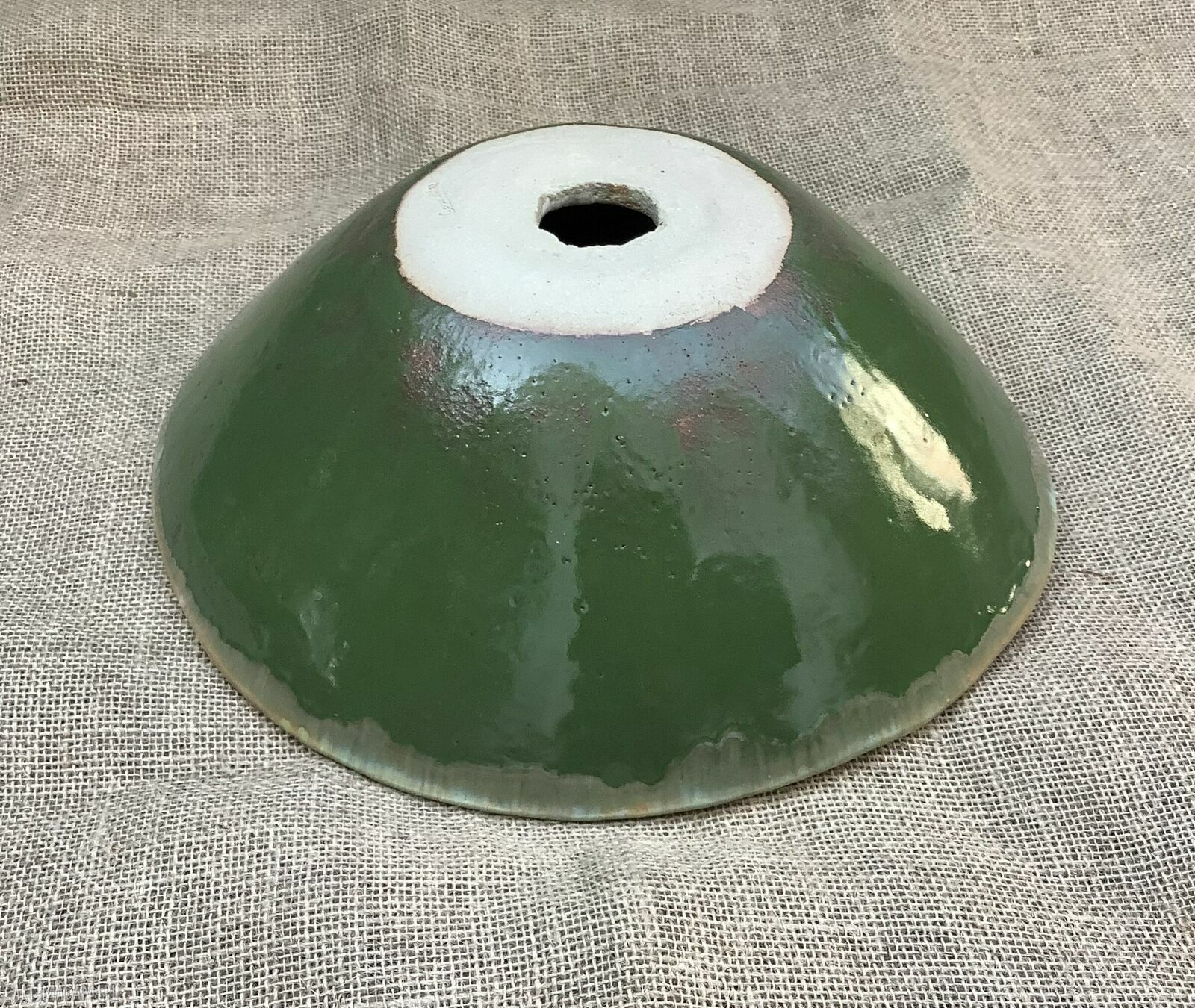 Ceramiczna umywalka „Paprocie II” - ręcznie robiona nablatowa