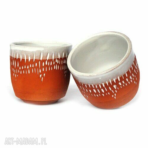Ceramiczne czarki Strugane IV - komplet 2 szt